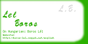 lel boros business card
